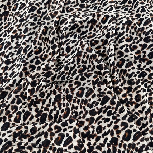 Leopard Print Sparkz Copenhagen Midi Skirt Elastic Waistband M Pleated Party - Picture 8 of 12